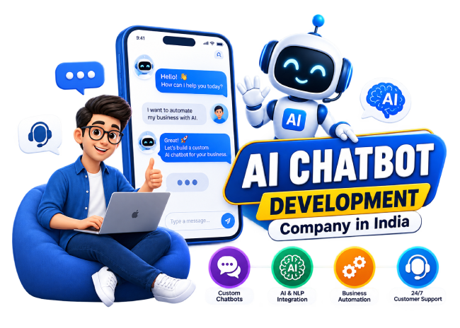 AI chatbot answering a customer question on a business website using company data