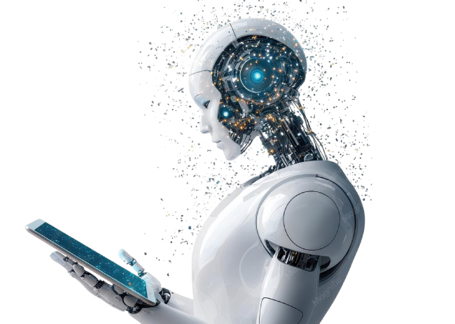 AI chatbot answering a customer question on a business website using company data