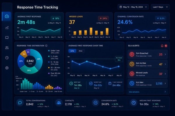 Response Time Tracking Dashboard - Lead Generation Automation Development Company in India