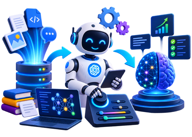 LLM fine-tuning process for a domain-specific AI model