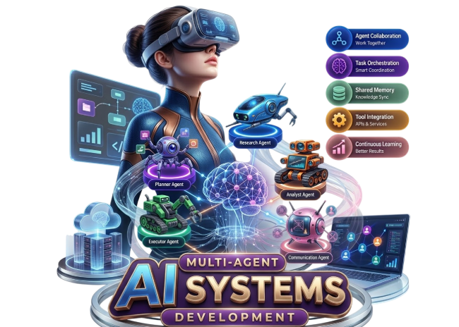 Multi-agent AI systems development company in India coordinating specialised agents across a business process
